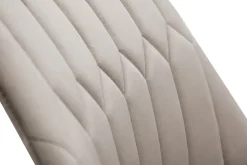 Miliboo Chaise Design-Chaises design en tissu velours taupe et métal noir (lot de 2) FUSE