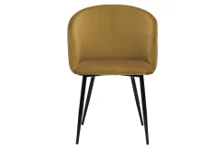 Miliboo Chaise Design-Chaises design en tissu velours bronze et métal noir (lot de 2) VANITY