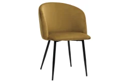 Miliboo Chaise Design-Chaises design en tissu velours bronze et métal noir (lot de 2) VANITY