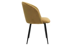 Miliboo Chaise Design-Chaises design en tissu velours bronze et métal noir (lot de 2) VANITY
