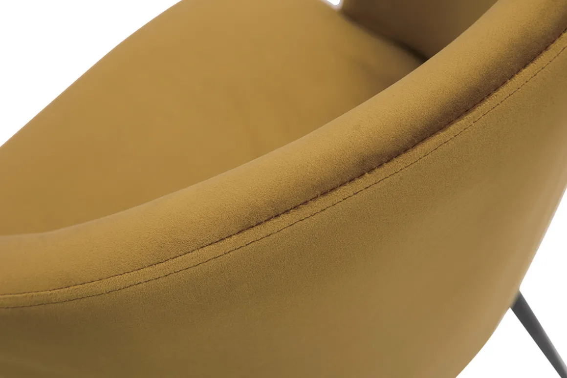 Miliboo Chaise Design-Chaises design en tissu velours bronze et métal noir (lot de 2) VANITY