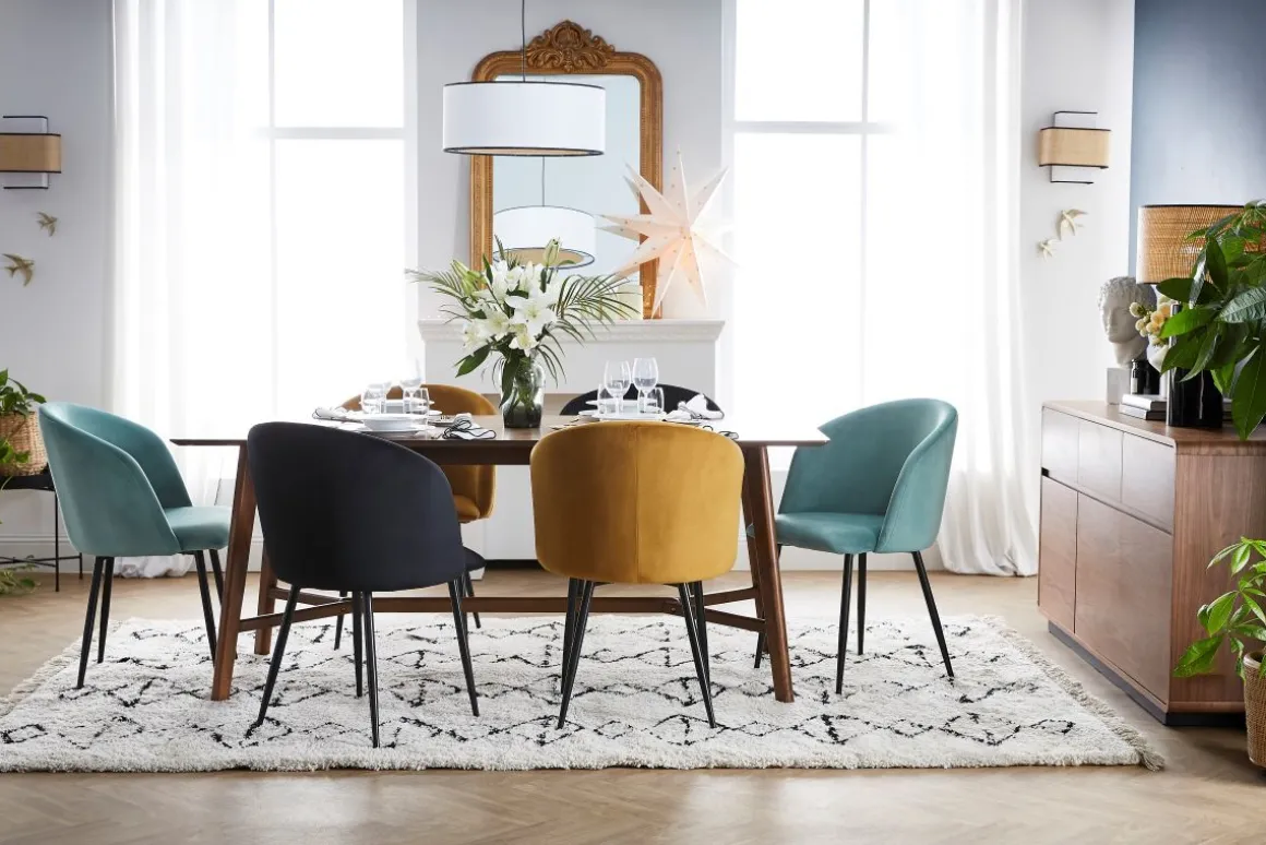 Miliboo Chaise Design-Chaises design en tissu velours bronze et métal noir (lot de 2) VANITY