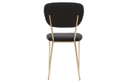 Miliboo Chaise Design-Chaises design en tissu velours noir et métal doré (lot de 2) LEPIDUS