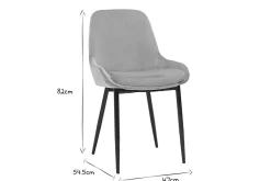 Miliboo Chaise Design-Chaises design en tissu velours taupe et métal noir (lot de 2) HOLO