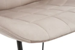 Miliboo Chaise Design-Chaises design en tissu velours taupe et métal noir (lot de 2) SAIGA