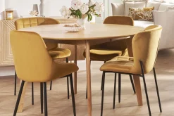 Miliboo Chaise Design-Chaises design en tissu velours taupe et métal noir (lot de 2) SAIGA