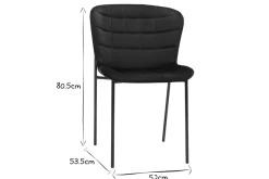 Miliboo Chaise Design-Chaises design en tissu velours taupe et métal noir (lot de 2) SAIGA