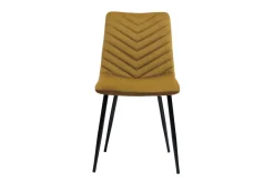 Miliboo Chaise Design-Chaises design en tissu velours bronze et métal noir (lot de 2) PUMPKIN