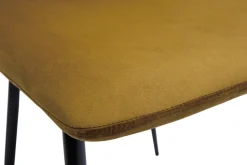 Miliboo Chaise Design-Chaises design en tissu velours bronze et métal noir (lot de 2) PUMPKIN