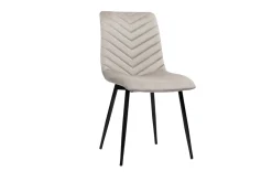 Miliboo Chaise Design-Chaises design en tissu velours taupe et métal noir (lot de 2) PUMPKIN