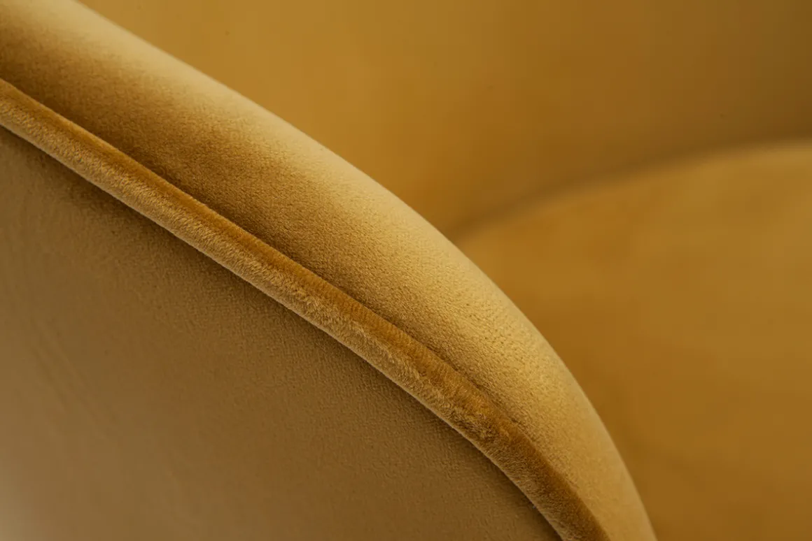 Miliboo Chaise Design-Chaises design en tissu velours bronze et métal noir (lot de 2) SERIF