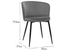 Miliboo Chaise Design-Chaises design en tissu velours bronze et métal noir (lot de 2) SERIF