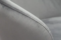 Miliboo Chaise Design-Chaises design en tissu velours gris, bois noir et métal doré (lot de 2) BRIZO