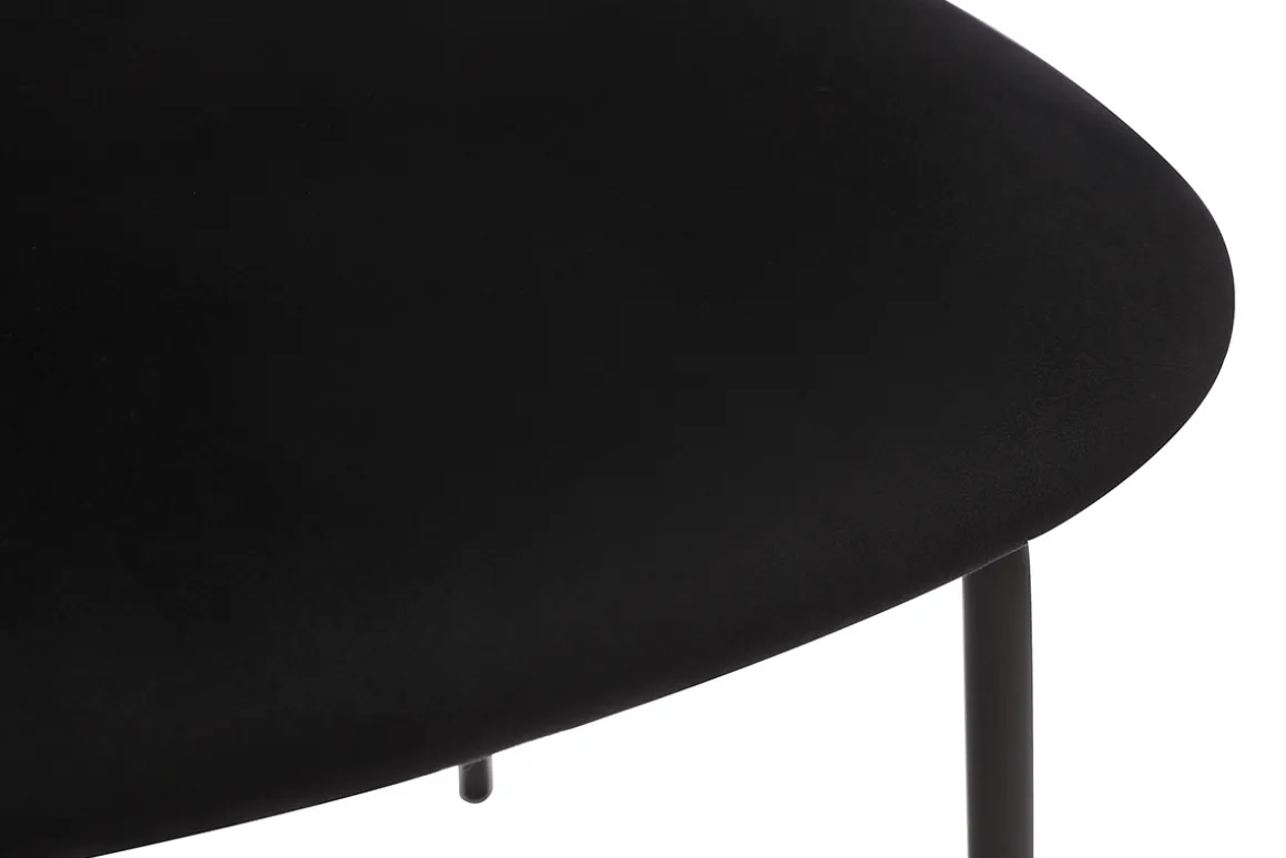 Miliboo Chaise Design-Chaises design en velours noir, métal noir et cannage rotin (lot de 2) MIRANDA