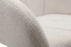 Miliboo Chaise Design-Chaises design matelassées en tissu effet velours texturé beige et métal noir (lot de 2) MONTERO