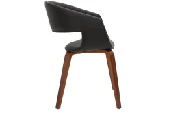 Miliboo Chaise Design-Chaises design noir et bois foncé (lot de 2) SLAM