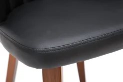 Miliboo Chaise Design-Chaises design noir et bois foncé noyer (lot de 2 ) ALBIN