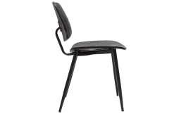 Miliboo Chaise Design|Chaise En Bois-Chaises design noire en bois noir et métal (lot de 2) TOBIAS