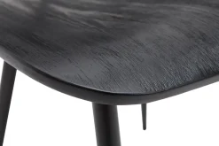 Miliboo Chaise Design|Chaise En Bois-Chaises design noire en bois noir et métal (lot de 2) TOBIAS