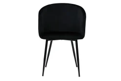 Miliboo Chaise Design-Chaises design noires en tissu velours et métal (lot de 2) VANITY