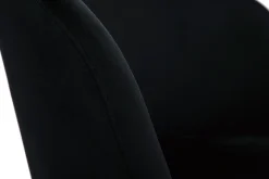 Miliboo Chaise Design-Chaises design noires en tissu velours et métal (lot de 2) VANITY