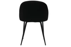 Miliboo Chaise Design-Chaises design noires en tissu velours et métal (lot de 2) CELESTE