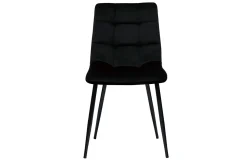 Miliboo Chaise Design-Chaises design noires en tissu velours noir et métal (lot de 2) MAXWELL