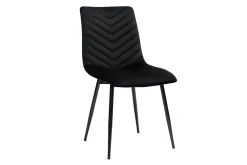 Miliboo Chaise Design-Chaises design noires en tissu velours et métal (lot de 2) PUMPKIN