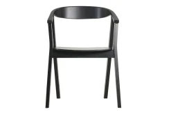 Miliboo Chaise Design-Chaises design noires en bois (lot de 2) BAHIA