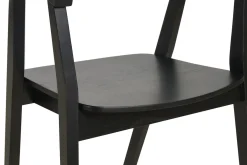 Miliboo Chaise Design-Chaises design noires en bois (lot de 2) BAHIA