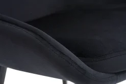 Miliboo Chaise Design-Chaises design noires en tissu velours et métal (lot de 2) HOLO