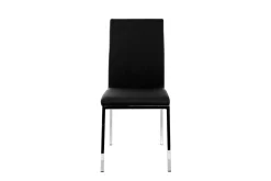 Miliboo Chaise Design-Chaises design noires et métal acier chromé (lot de 2) SIMEA