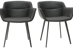 Miliboo Chaise Design-Chaises design noires (lot de 2) NERO