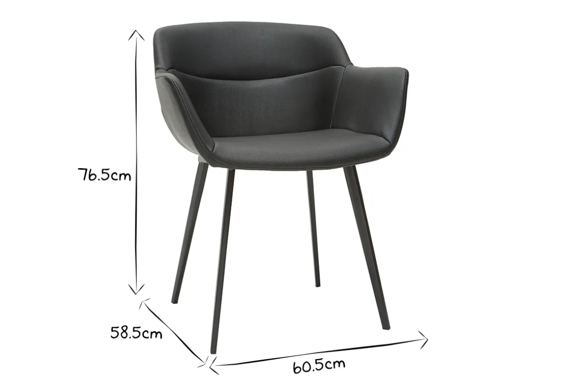 Miliboo Chaise Design-Chaises design noires (lot de 2) NERO