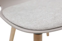 Miliboo Chaise Design-Chaises design taupe et bois clair (lot de 2) WING