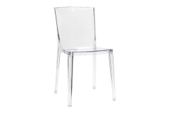 Miliboo Chaise Design|Chaise De Jardin-Chaises design transparentes empilables intérieur - extérieur (lot de 2) ISLAND