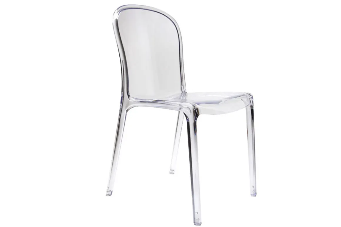 Miliboo Chaise Design-Chaises empilables design transparentes (lot de 2) THALYSSE