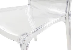 Miliboo Chaise Design-Chaises empilables design transparentes (lot de 2) THALYSSE