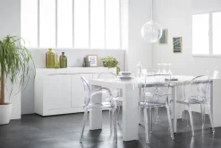 Miliboo Chaise Design-Chaises empilables design transparentes (lot de 2) THALYSSE