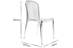 Miliboo Chaise Design-Chaises empilables design transparentes (lot de 2) THALYSSE