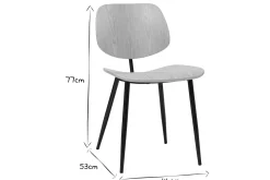 Miliboo Chaise Design|Chaise En Bois-Chaises en bois clair et métal noir (lot de 2) TOBIAS