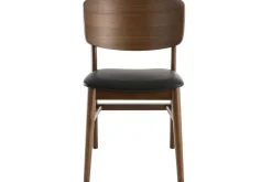 Miliboo Chaise Design|Chaise En Bois-Chaises en bois foncé et noir (lot de 2) SHELDON