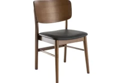 Miliboo Chaise Design|Chaise En Bois-Chaises en bois foncé et noir (lot de 2) SHELDON