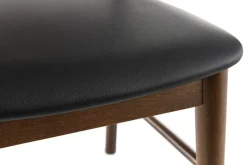 Miliboo Chaise Design|Chaise En Bois-Chaises en bois foncé et noir (lot de 2) SHELDON