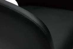 Miliboo Chaise Design-Chaises en polyuréthane noire et métal noir (lot de 2) LAURETTE