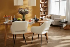 Miliboo Chaise Design-Chaises en polyuréthane noire et métal noir (lot de 2) LAURETTE