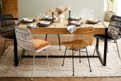 Miliboo Chaise Design-Chaises en rotin et métal noir (lot de 2) MALACCA