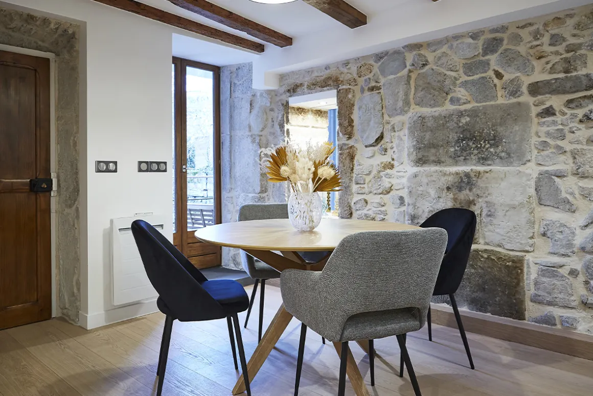 Miliboo Chaise Design-Chaises en tissu effet velours texturé gris et métal noir (lot de 2) LAURETTE