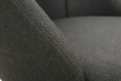 Miliboo Chaise Design-Chaises en tissu gris foncé et métal noir (lot de 2) HIGGINS