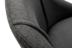 Miliboo Chaise Design-Chaises en tissu gris foncé et bois clair (lot de 2) HIGGINS